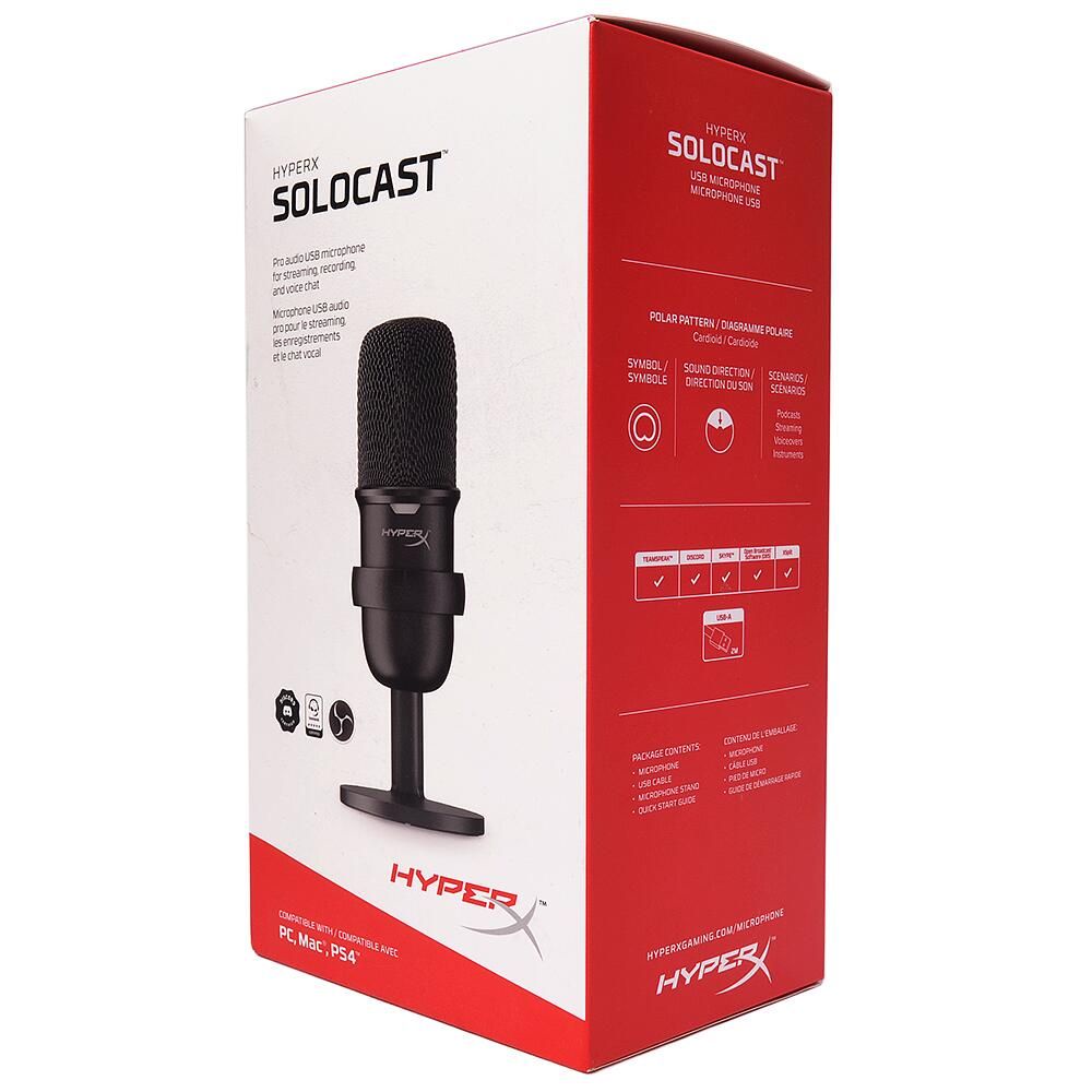 HyperX Solocast USB Gaming Microphone ( Black ) - PC, PS4, Mac compatible