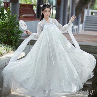 Hanfu หญิงกระโปรงเต็มหน้าอกชุดนักเรียนกระโปรงยาวนางฟ้า