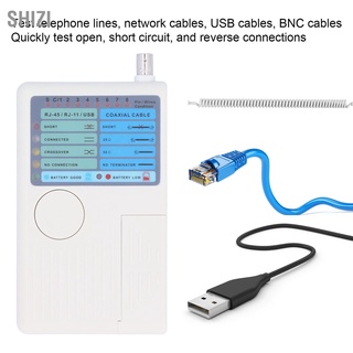 ShiZi เครื่องมือทดสอบสายเคเบิ้ลโคแอกเซียลมัลติฟังก์ชั่น 4`In`1 Rj11/Rj45/Usb/Bnc