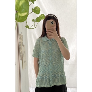 เสื้อโปโล ไหมพรม 🍀 (มือสอง)