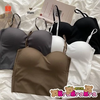 [ส่งจากไทย] 𝑩𝒓𝒂𝑩𝒓𝒂𝑩𝒓𝒂 #bra-182 สายเดี่ยว เสื้อทับ มีฟองน้ำในตัว ผ้าดีมาก
