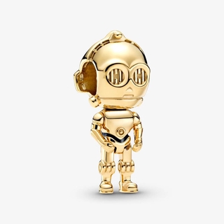 Original Pan Bracelet Charms Jewelry Plated Silver Star Wars Gold C-3PO Charm Beads Women DIY Jewellery