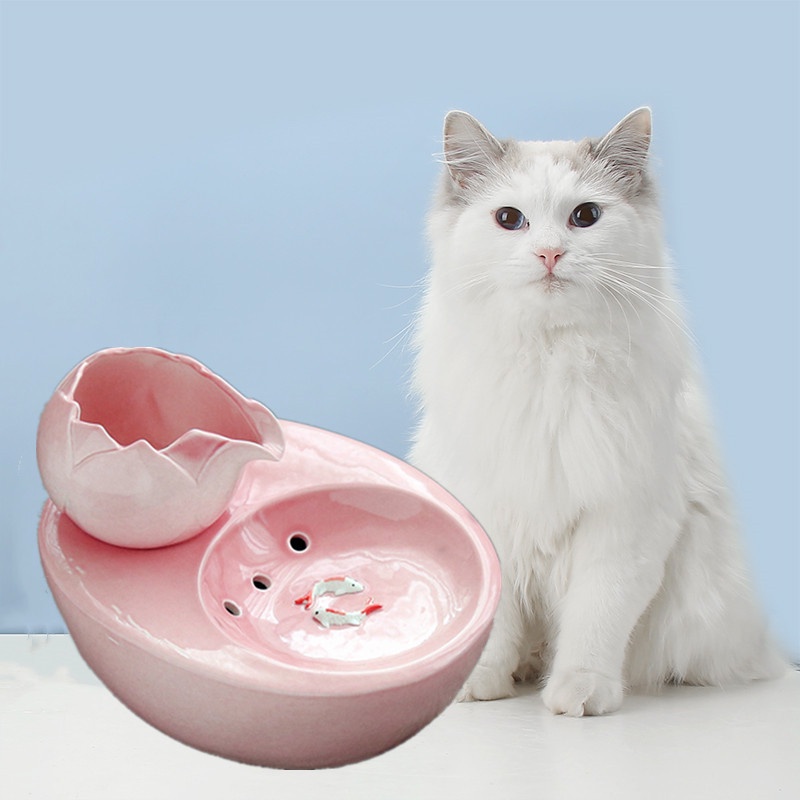 USB Drinker For Cats Ceramic Cat Water Fountain Indoor Decor Dogs ...