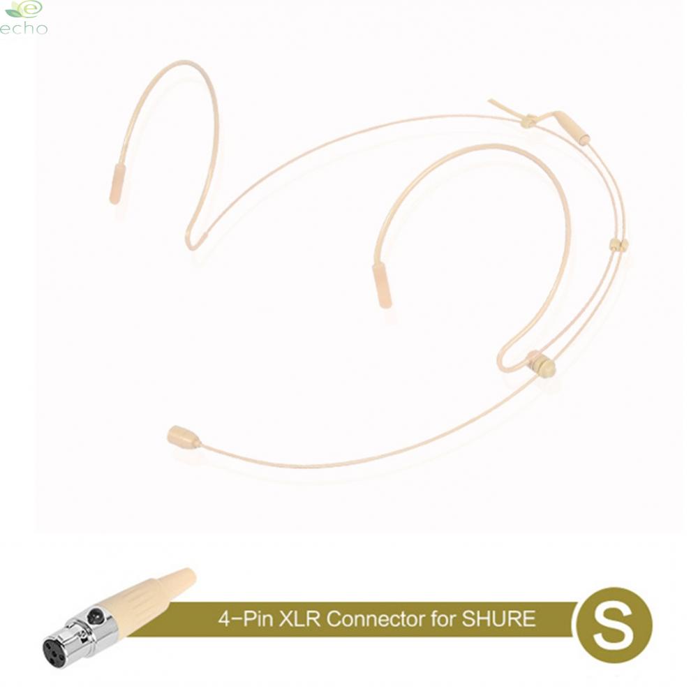 ECHO- ~Omnidirectional XLR 4 PIN Headworn Headset Microphone For Shure Wireless System【Echo-baby】