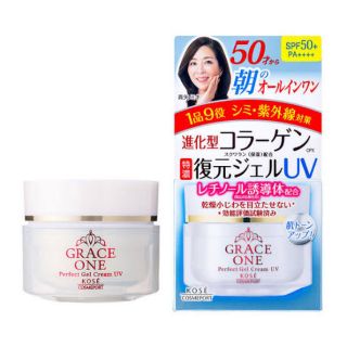 รุ่นใหม่​ KOSE GRACE ONE PERFECT GEL cream tone upUV spf50+ pa++++ 100g.