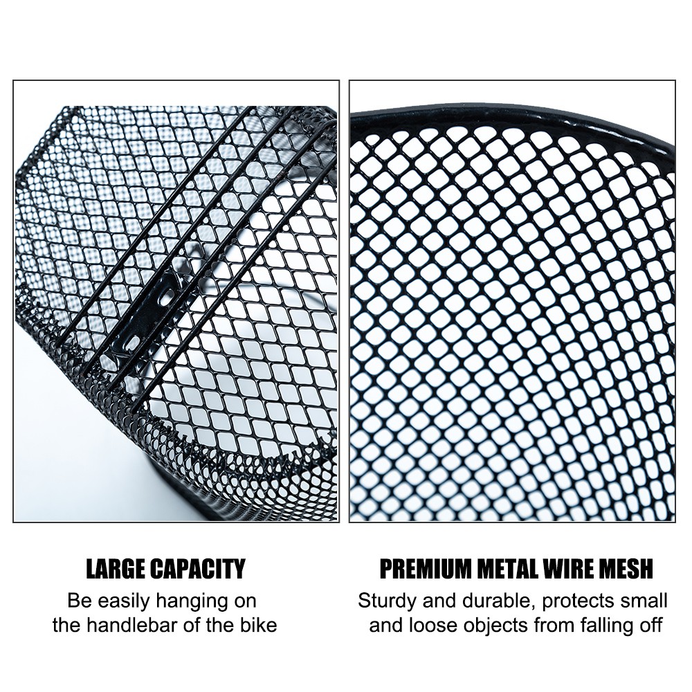 SPRING PARK Thickened Folding Bike Basket, Removable Front Bag Rear Rack Hanging Bicycle Basket,Bike Baskets For Mountain Bike Accessories Bike Frame Basket