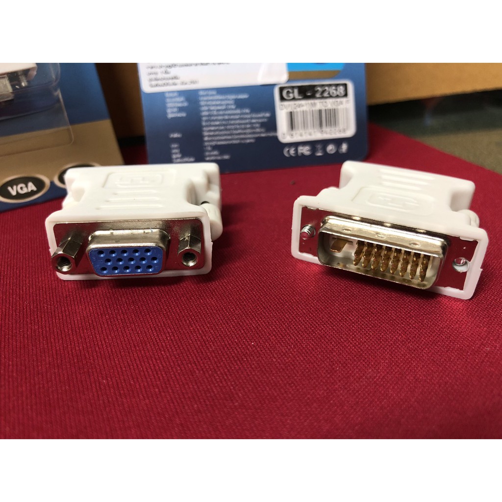 หัวแปลง DVI 24+1 to VGA / DVI TO VGA / Adapter DVI to vga hanfengliu