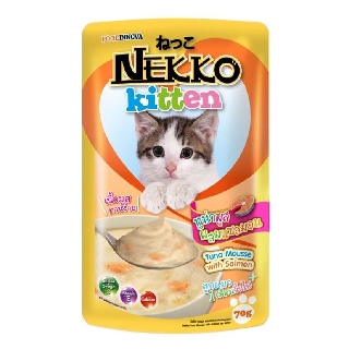 Nekko Kitten  อาหารเปียกลูกแมวเน็กโกะ   70g*12ซอง (คละรสชาติได้)