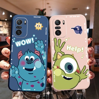 เคสโทรศัพท์มือถือ ขอบสี่เหลี่ยม ลายมอนสเตอร์ สําหรับ Xiaomi Redmi Note 10 Pro 9S 9A POCO X3 NFC M3 Pro 5G