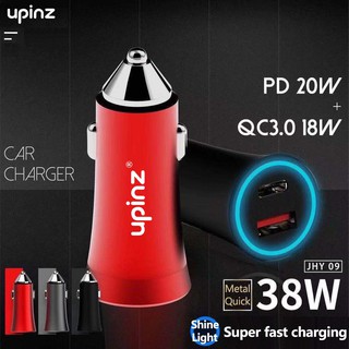 ที่ชาร์จในรถUPINZ รุ่น UP-701 car charger PD+38w2 Ports Type C +  ช่อง USBชาร์จ​เร็วในรถยนต์