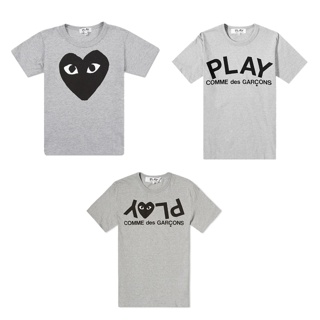 พร้อมส่ง Play Comme des garcons เสื้อกอมของแท้ญี่ปุ่น100% grey  Model  play เทา //playกลับหัว//playหน้า-ใจหลัง//ใจดำใหญ่