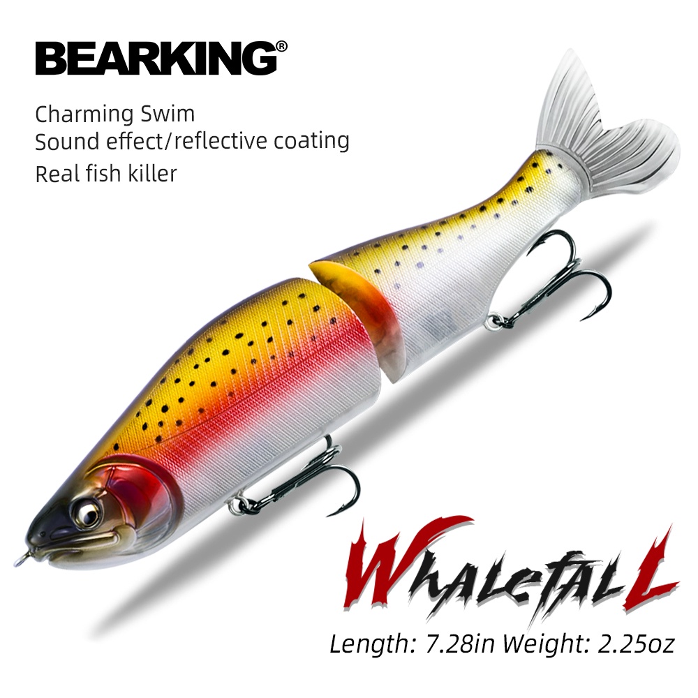 Bearking fishing lure เหยื่อตกปลา ABS แบบนิ่ม 185 มม. 64 กรัม สําหรับตกปลาไพค์ และเบส