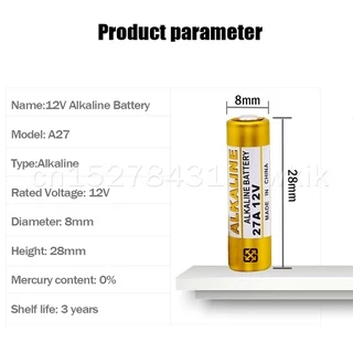 ⚡ถ่านประตูรีโมท 23A / 27A อัลคาไลน์ ขนาด12V ลอตใหม่ ไฟแรง ขายยกแผง 🔥 12V alkaline Battert