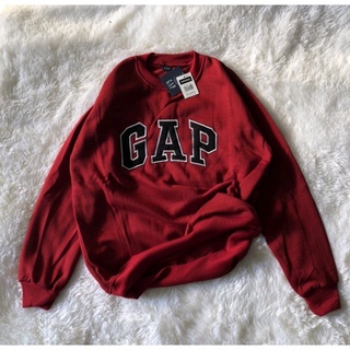 Crewneck Gap Maroon / CN Gap เสื้อกันหนาว ปักลาย คุณภาพสูง สําหรับผู้ชาย และผู้หญิง