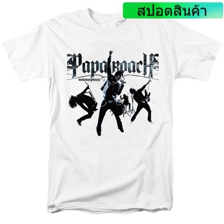 เสื้อยืดพิมพ์ลายแมลงสาบแมลงสาบ American Papa Roach แบบโลหะ