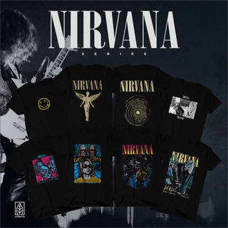 เสื้อยืด พิมพ์ลายวง NIRVANA SERIES KURT COBAIN METAL ROCK MusicS-5XL