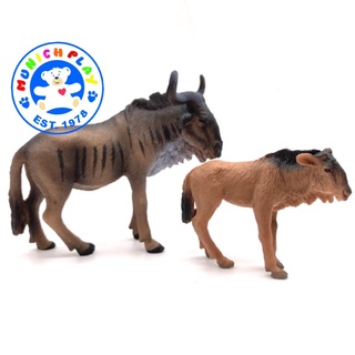 Munich Play - วิลเดอบีสต์ - Wildebeest แม่ลูก ชุด 2 ตัว (จากหาดใหญ่)