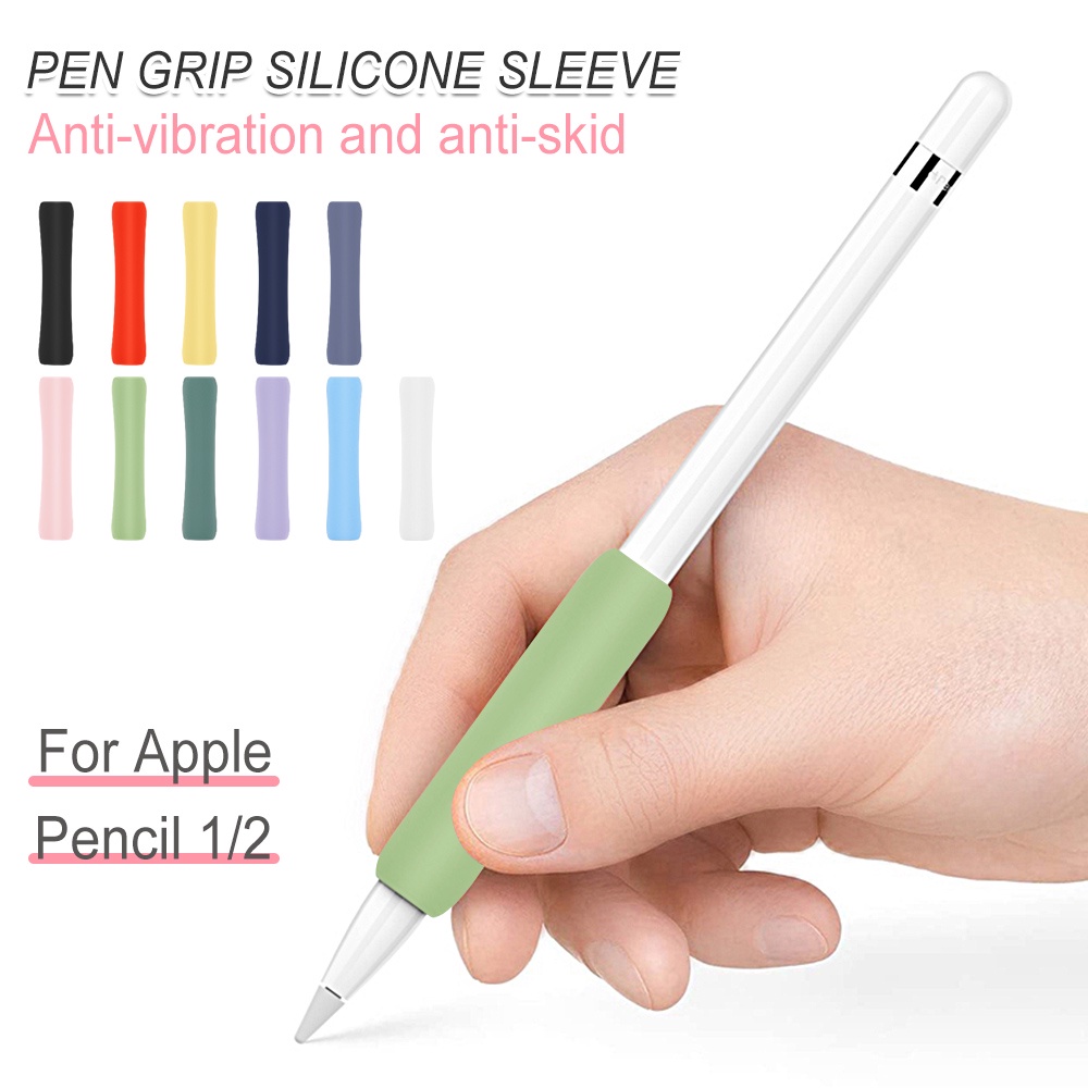 Shine เคสซิลิโคนกันลื่นหลายสีสําหรับ Apple Pencil 1/2