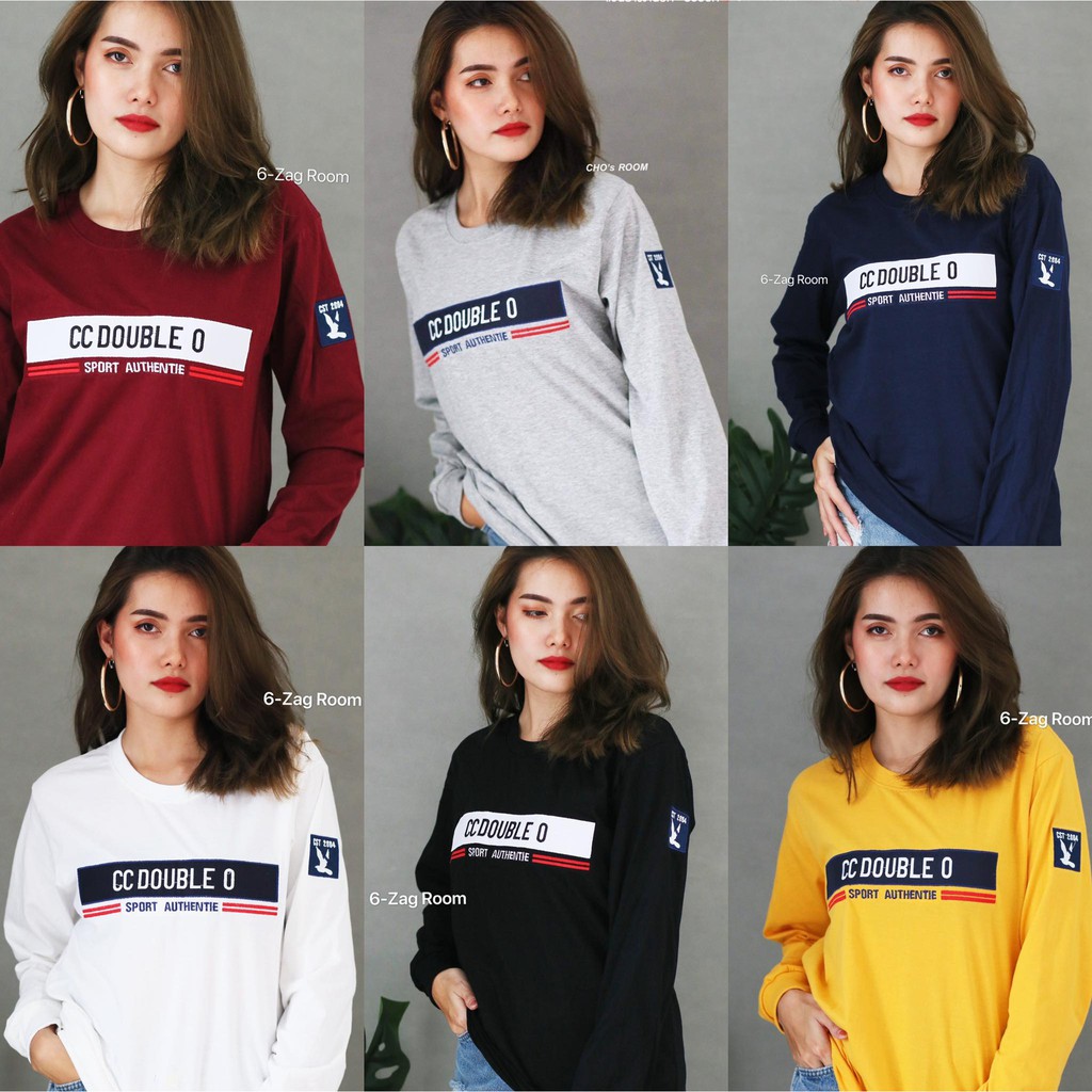 💥สินค้าขายดี💥 เสื้อยืดแขนยาวงานปัก CCOO Cotton 100% ( SMLXL) สวมใส่ได้ชาย/หญิง Long.03