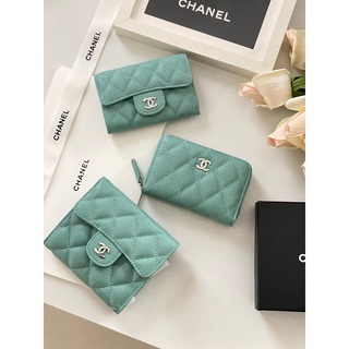 กระเป๋า chanel wallet card  hi end 1:1 color green