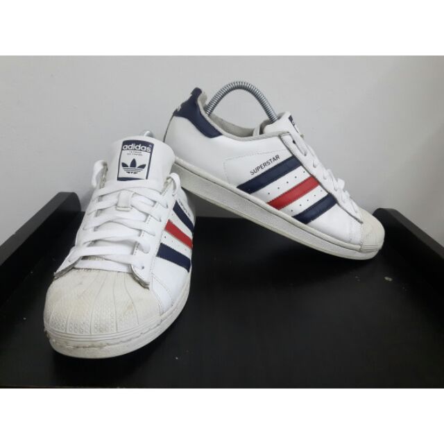 Adidas Originals Superstar Foundation White Red Navy S79208 ปี 2016 มือสองของแท้ Shopee Thailand 2608