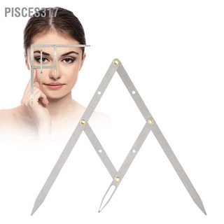 Pisces317 ไม้บรรทัดวัดอัตราส่วนคิ้ว ไม้บรรทัด ลายฉลุ สําหรับแต่งหน้าถาวร