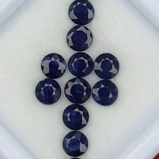 พลอย ไพลิน blue sapphire 12 เม็ด (pcs.) 2.48 กะรัต (Cts.) พลอยแท้ อัญมณีมงคลประจําวันเกิด เครื่องประดับพลอย