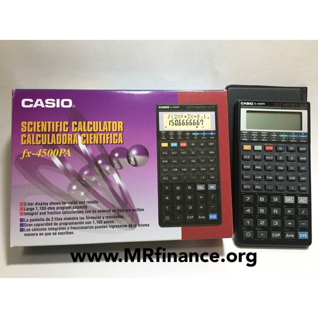 เครื่องคิดเลขวิทยาศาสตร์ Casio FX 4500PA ของใหม่  ของแท้
