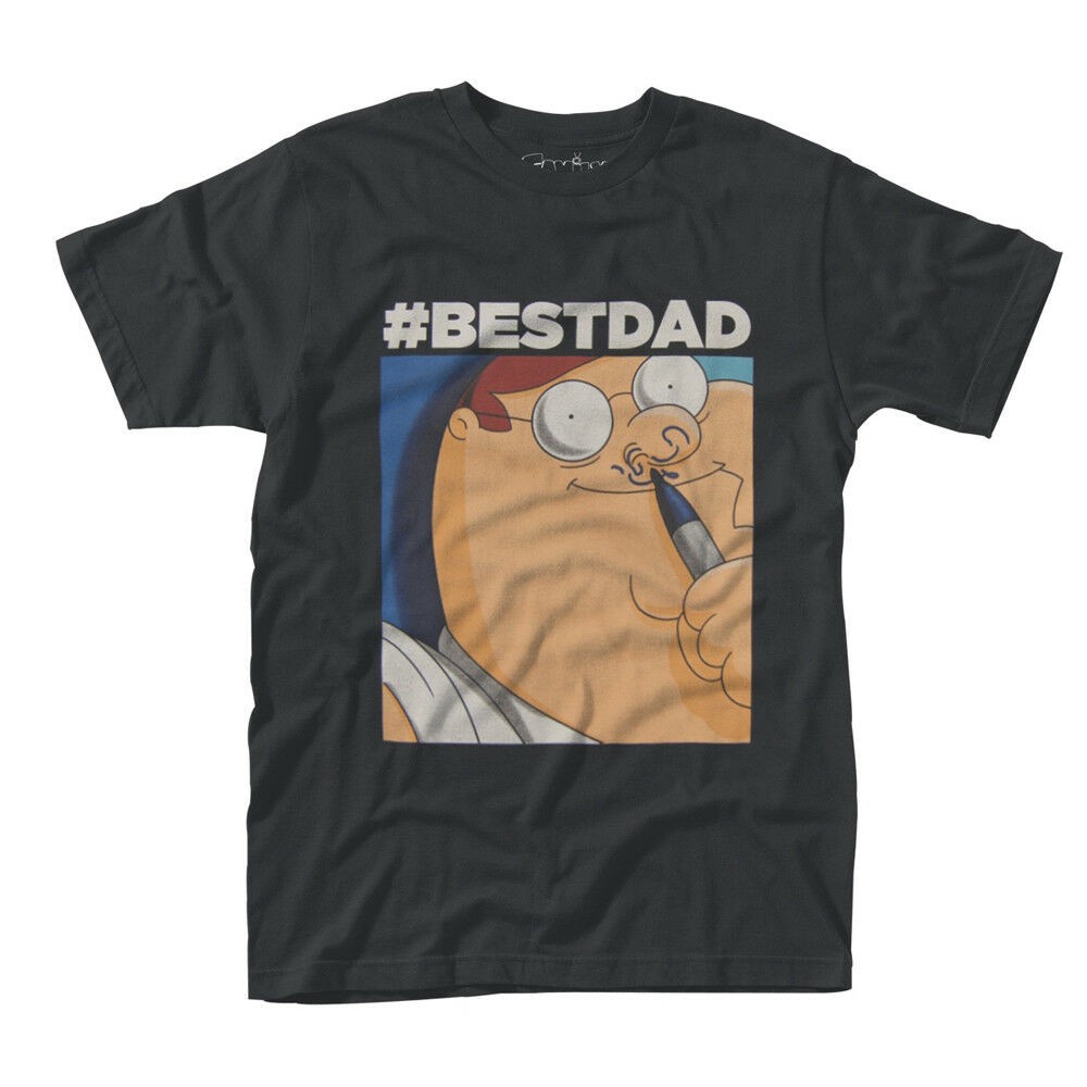 เสื้อยืดผ้าฝ้ายพิมพ์ลายคลาสสิก ใหม่ เสื้อยืดลําลอง แขนสั้น พิมพ์ลาย Peter Griffin Best Dad Quahog St