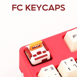 FC keycap Mini Family Computer keycaps ปุ่มกดคีย์บอร์ดสีแดงและสีขาวสไตล์คลาสสิกย้อนยุคสําหรับตกแต่