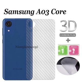 ฟิล์มคาร์บอนไฟเบอร์ ป้องกันด้านหลัง สําหรับ Samsung Galaxy A03 A03 Core A03S A02 A02S A12 A22 5G A13 A23 A53 A73