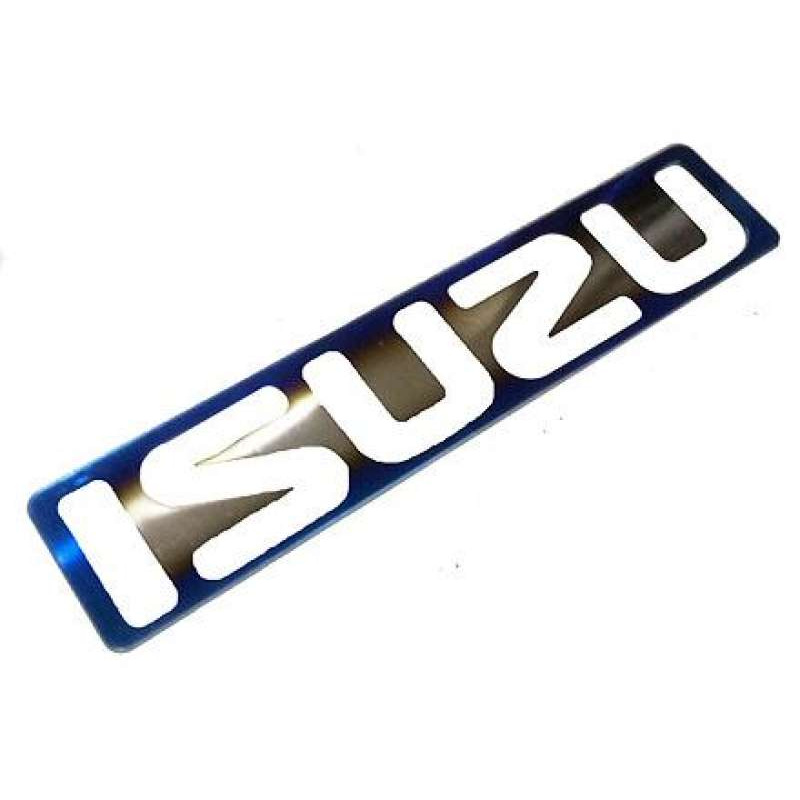 ครอบโลโก้ ISUZU ครอบโลโก้หน้า Isuzu ครอบโลโก้ สแตนเลส ไทเทเนี่ยม titanium aluminem แผ่นเพลท ครอบโลโก