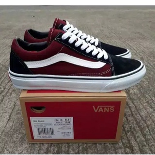 Old SCHOOL VANS รองเท้าผ้าใบ สีดํา สีขาว สําหรับผู้ชาย ผู้หญิง