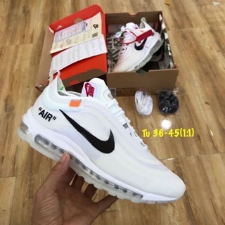 Nike Airmax97 Off-white โรงงานผลิตไม่ผ่านQC