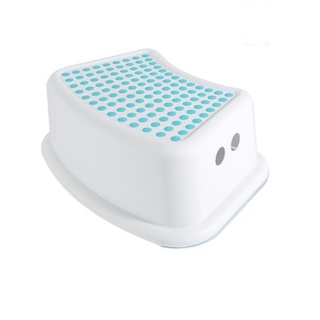 Bighot UCHI เก้าอี้พลาสติกทรงเตี้ย  ZZG001-BB ขนาด 25x36.5x13.5 cm สีขาว-ฟ้า