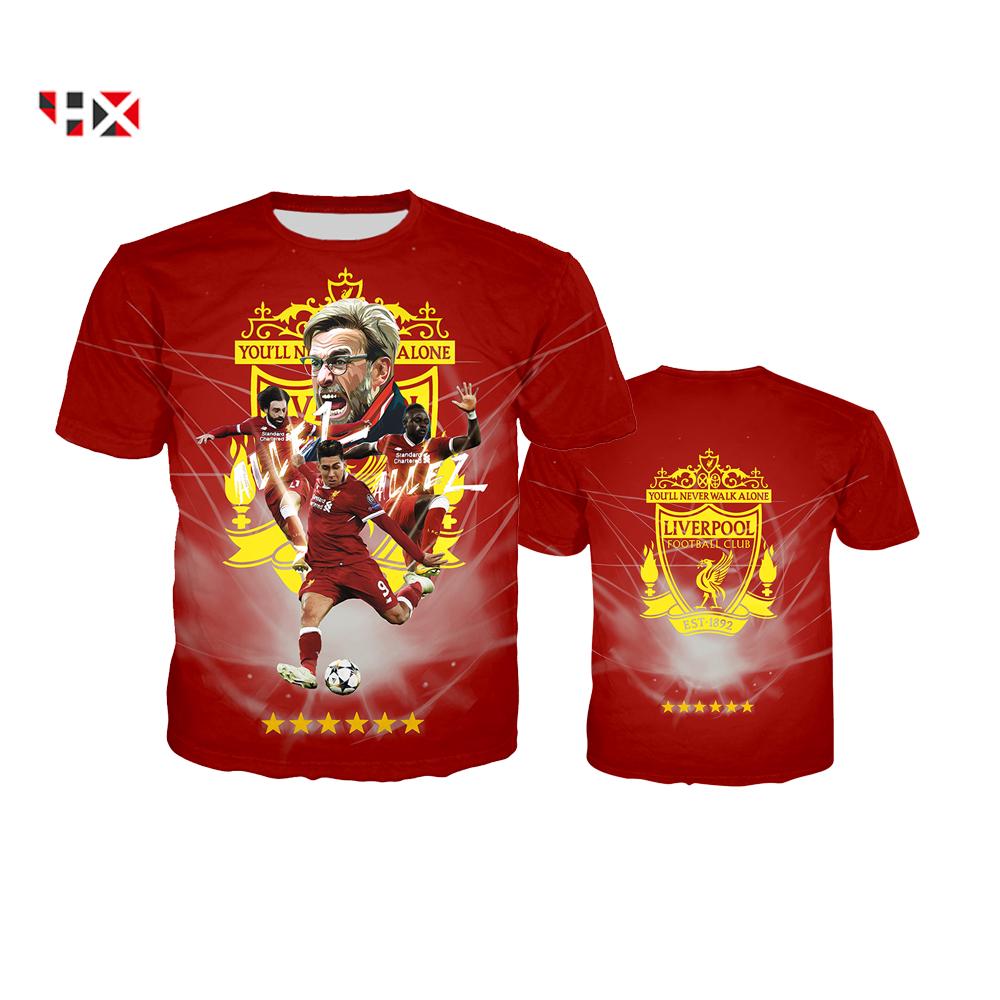 เสื้อยืดแขนสั้นพิมพ์ลายกราฟฟิก Hx Liverpool Jersey 3d