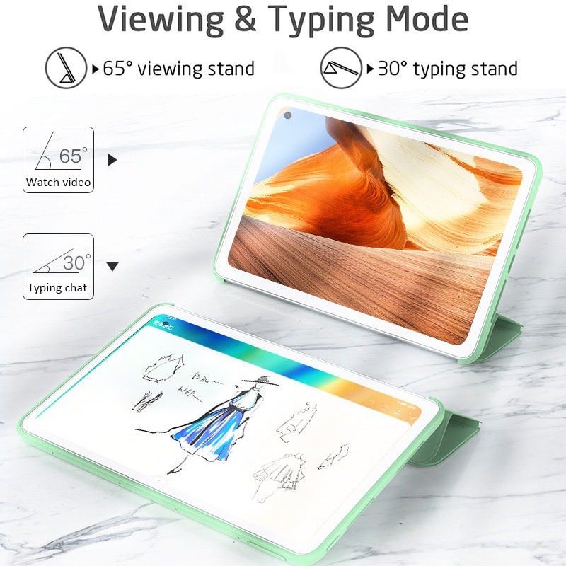 Samsung Galaxy Tab A7 Lite เคส 8.7 นิ้ว SM-T220 SM-T225 ขาตั้งแม่เหล็ก พร้อมขาตั้ง แท็บเล็ต บาง สมาร์ท เคสนิ่ม ฝาหลัง - รูปที่ 3