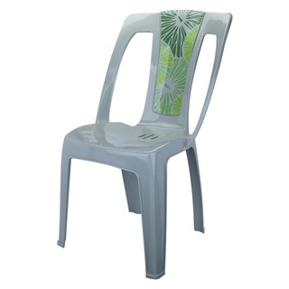 PLASTIC CHAIR MODERN LOTUS GREY เก้าอี้พลาสติก MODERN LOTUS สีเทา โต๊ะและเก้าอี้ เฟอร์นิเจอร์นอกบ้าน สวนและอุปกรณ์ตกแต่ง