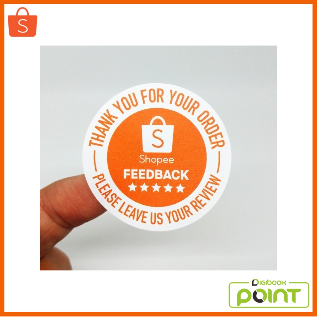 Thank You Review Feedback Seal Label Sticker - Chromo Sticker