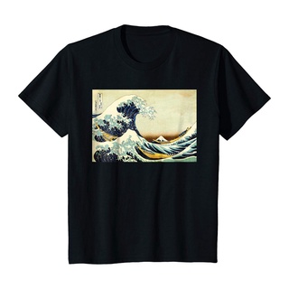 เสื้อยืด พิมพ์ลาย The Great Wave Off Kanagawa สไตล์ญี่ปุ่น วินเทจ สําหรับผู้ชายS-5XL