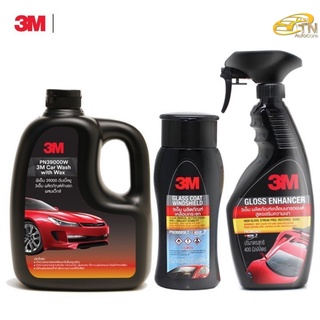 3M แชมพูล้างรถ 1000 lm + ผ้าไมโครไฟเบอร์ size 40 x 40 cm (3 PcsPack) + 3M Car Sponge ฟองน้ำล้างรถ