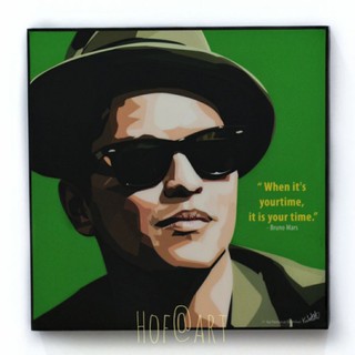 Bruno Mars บรูโน่ มาร์ นักร้อง ศิลปิน Music ดนตรี รูปภาพ​ติด​ผนัง​ pop art กรอบรูป ของขวัญ​ แต่งบ้าน ของ​สะสม​ รูปภาพ