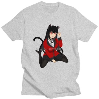 [S-5XL] เสื้อยืดแขนสั้น คอกลม ผ้าฝ้าย 100% พิมพ์ลายอนิเมะ Jabami Yumeko Kakegurui สไตล์ญี่ปุ่น สําหรับผู้ชาย