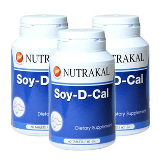 Nutrakal Soy-D-Cal 60เม็ด/กระปุก (3 กระปุก)