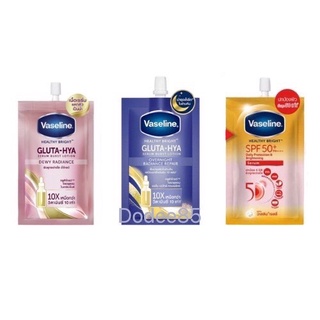 (กล่องX4ซอง) Vaseline วาสลีน เฮลธี้ ไบรท์ (กลูต้า-ไฮยา-กันแดด) 30มล. (ราคาต่อกล่อง)