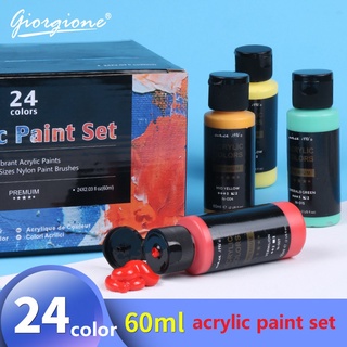 Rex TT Giorgione 24 สี 60ML ชุดสีอะคริลิควาดด้วยมือ DIY Graffiti Art Painting นักเรียนศิลปินอุปกรณ์จิตรกรรม