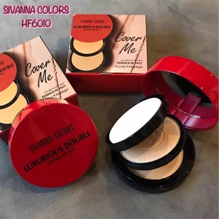 แป้ง+ไฮไลท์ ซิเวนน่า SIVANNA COLORS COVER ME LUXURIOUS DOUBLE ESSENCE-IN PACT HF6010