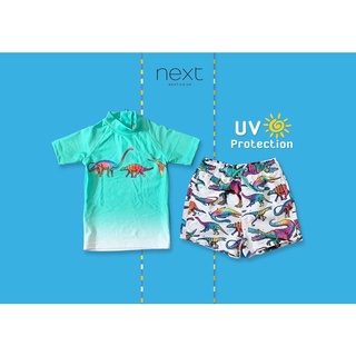 ✅ [1.5-3Y] Next 2 Pcs Dino Swim Set UV Protection ชุดว่ายน้ำเด็ก 2 ชิ้น ป้องกันแสงแดด