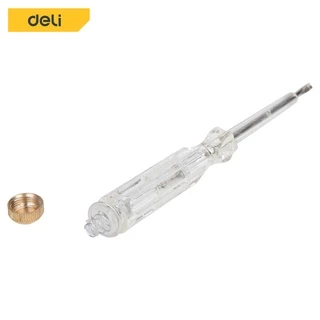 Deli ไขควงเช็คไฟ ไขควงวัดไฟ ปากกาวัดไฟ 100-250V ไขควงลองไฟ ปากกาเช็คไฟ ไขควง Voltage Tester