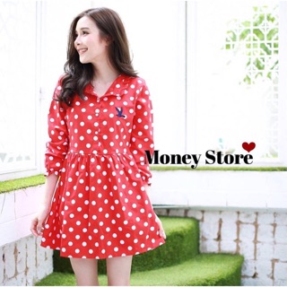 🎉🎉🎉พร้อมส่ง วันอาทิตย์คะ  New!!! Dress CC-OO เดรสทรงคอปกแขนยาว น่าร้ากกก มีระบายคอ ดีเทลกระดุมครึ